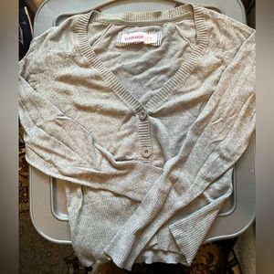 Women’s Garage Grey Sweater Size Large, Button Up